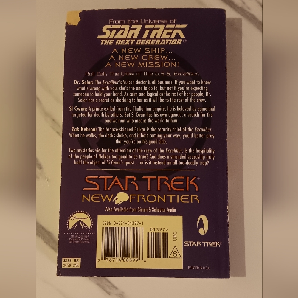 Vintage Star Trek New Frontier Book Three by Peter David - Picture 2 of 4